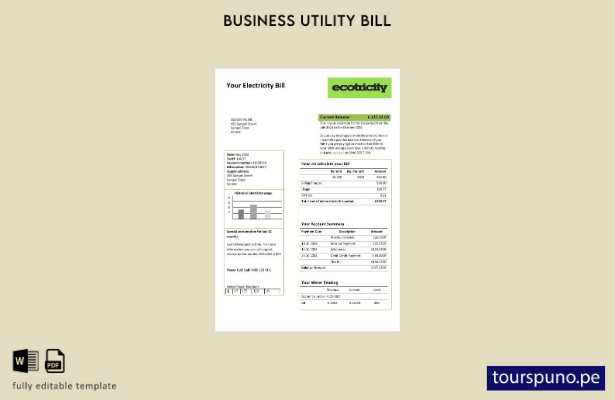 listo para imprimir plantilla de factura de servicios públicos de electricidad 7